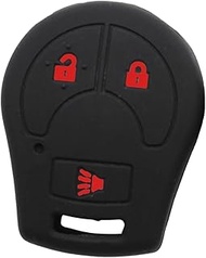 Silicone Key Fob Cover, 3 Buttons Keyless Replacement Fit for Nissan Juke Micra Pulsar Qashqai Rogue