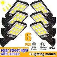 6pcs 3 Lighting Modes Solar Outdoor Wall Lights, 108COB Emergency Lighting Outdoor Lamps, Solar Powe