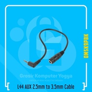 L44 AUX 2.5mm Male to 3.5mm Female HiFi Cable Audio Cable - 20cm