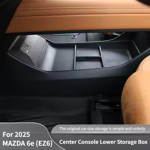 Custom-Fit Center Console Lower Storage Box for 2025 MAZDA 6e (EZ6) - Armrest Organizer Parts Car In