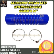 GERMANY NISSAN GE13 INTERCOOLER HOSE HIGH PRESSURE SILICONE SPRING PIPE 86MM X 14" TURBO LORRY CLIP 
