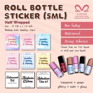 Vinyl Stickers for 5 mL ROLL ON BOTTLE