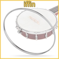 IFFIN ​Banjo Hoop​, Easy to install ​Banjo Parts​ Musical Instrument Tension Hoop​, Durable Silver M