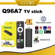 Q96A7 TV Stick 4K Android 14.0 Google TV Built-in Allwinner H313 5G WiFi Bluetooth 5.0 Voice Remote 