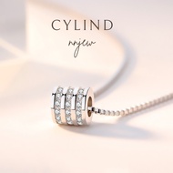 nnjew สร้อยคอ รุ่น Crystal Rolling Cylinder Pendant Necklace เครื่องประดับ แฟชั่น