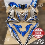 Coverset Y15 V1 V2 Exciter MX Vietnam Blue Ysuku Y15V1 Y15V2 Yamaha Cover Set Silver Blue Biru Speci