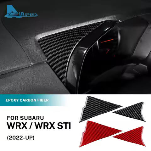 Real Soft Carbon Fiber Sticker For Subaru WRX/WRX STI 2022 2023 Speed Frame Triangle Decoration Trim