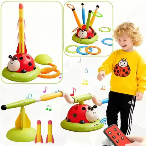 Indoor and Outdoor Universal Children's Educational Toys 3-in-1 Ladybug Sports and Entertainment Jum