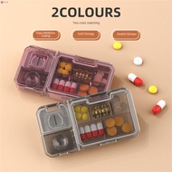 Convenient Pill Box Medicine Cutter Portable Small Pill Storage Box Sealed Multi-grid Medicine 【goob】