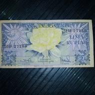 uang kuno kertas 5 rupiah 1959