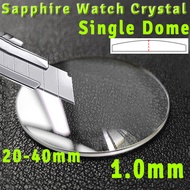 Thickness 1mm Single Dome Sapphire Watch Crystal 21mm to 37.5mm Round Watch Glass Replacement Lens W