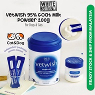 vetwish 95% Pet Formula Goat Milk Powder 200g Lactose Free Cat & Dog 宠物羊奶粉 Susu Kucing Susu Anjing-V