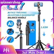 C17 Monopod 360° Auto-Rotation AI Tracking Shootings Tripod Bluetooth Shutter for Phone Holder Wirel