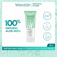 Wardah Nature Daily Aloe Hydramild Moisturizer Cream 40ml & Witch Hazel Purifying Moisturizer Gel 40