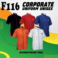 Oren Sport Corporate Uniform F116 Short Sleeve Unisex | Baju Uniform Korporat Oren Sport