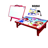 1 set Of Children's Stationery/Folding Study Table plus A Support Chalkboard/One set Of Support Whiteboard Complete With A bonus Character Study Table With A Eraser And Shavings Pencil Book/Children's Study Table Package plus A Whiteboard Can Be Erased