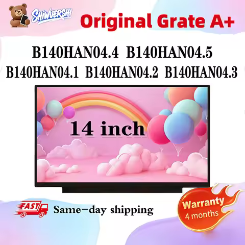 Original New A+ 14 inch Slim Laptop Lcd Screen Panel B140HAN04.1 B140HAN04.2 B140HAN04.3 B140HAN04.4