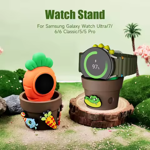Silicone Charger Dock Holder For Samsung Galaxy Watch 7/6/6 Classic Charging Stand for Samsung Galax