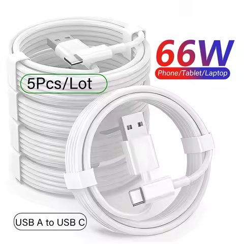 5Pcs 1M 2M 3M Type USB C Charger Cable For Huawei Mate x 60 50 pura 80 70 nova 14 Samsung Honor 400 