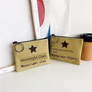 wallet woman card holder wallet Funny Canvas Art Design Clutch - Perfect for Students