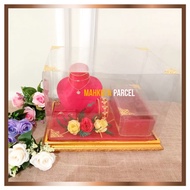 COMPLETE JEWELRY DOWARD PLACE FIBER TRAY WITH MICA BOX COVER WEDDING DOWARD PLACE DOWARD BOX NECKLAC