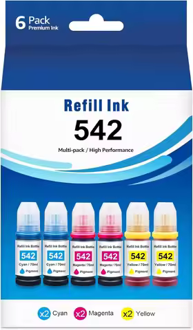 T542 Pigment Ink Bottle Compatible for ET-5150 ET-5170 ET-5180 ET-5800 ET-5850 ET-5880 ET-16600 ET-1