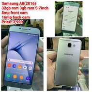 Samsung A8(2016)32gb rom3gb