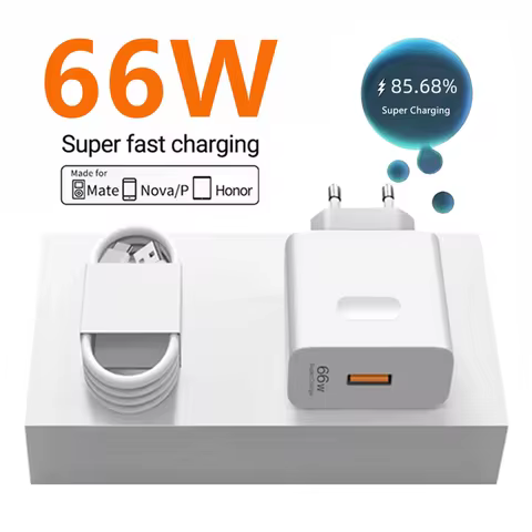6A 66W EU Super Fast Charger For Huawei Mate 40 50 60 P40 P50 P60 Nova Honor 70 80 90 100 X7b X8b X9