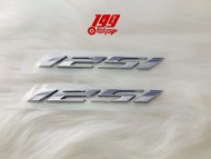 Tem chữ nổi ốp sườn Honda AB Air Blade 125 2013 2014 2015 Xi Trắng ( Bán lẻ từng cái )