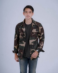 Jaket Pria Camo Army Loreng Jacket Militer Semi Parka Trucker
