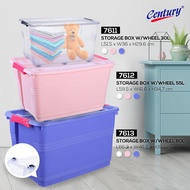 Century Storage Box With Wheel Organizer With Lid Bekas Simpanan Dengan Roda Kotak Simpanan Plastik 