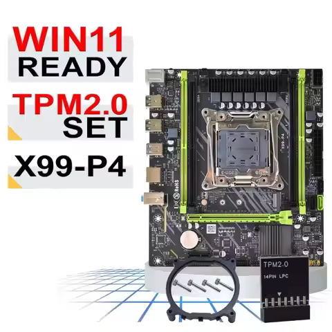 New X99-P4 PCH C612 Chipset 4x DDR4 Win11 Ready Tpm2.0 Set UEFI Secure Boot kit xeon x99 2680 v4 com