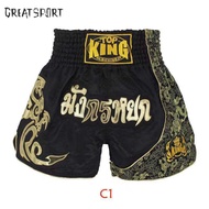 ◐❈Men's Boxing Pants Printing MMA Shorts kick Fight Grappling