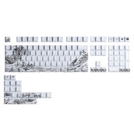 Ukiyoe PBT Mechanical Keyboard Keycap Side Engraved 87/98/108 Keys 68/75 With Light Transmission Per