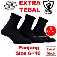 (3 PAIRS)PUTIH HITAM Stokin Kerja Panjang Tebal WHITE BLACK Men Work Socks SPORT Stoking Lelaki Men 