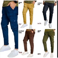 Seluar Kargo Slack 6 Pocket Kain Tebal Cargo Pant Multi Pocket Seluar Kerja/Workwear (28-40)🇲🇾
