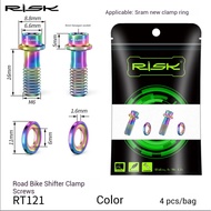 RISK SRAM Shifter Bolts GOLD/RAINBOW, 4pcs