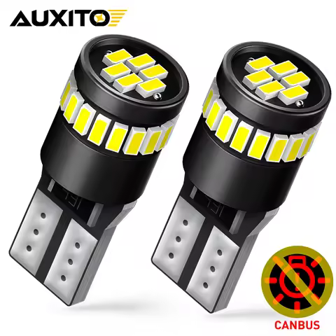 AUXITO 2Pcs 194 2825 168 Led Bulbs Canbus T10 W5W Car Interior Light 24pcs 3014 SMD Chip 6000K White