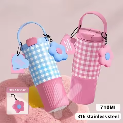 710ML Water Bottle 316 Stainless Steel Vacuum Tumbler Thermos Bottle Insulated Hot &Cold Thermos Cup