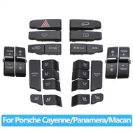 Front Rear Console Air Conditioning Temperature Ventilation Volume AC Button Caps For Porsche Cayenn