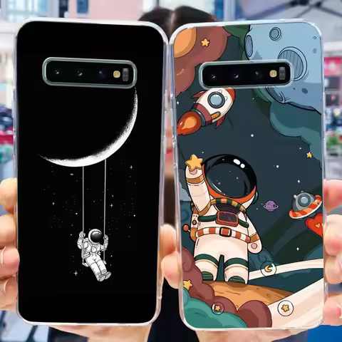 For Samsung Galaxy S10 Lite Plus Case Lovely Astronaut Soft Silicone Phone Cover For Samsung S10 Plu