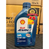 Shell Advance 4T AX7 15W-50 Semi Synthetic Motorcycle Engine Oil (1L)