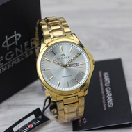 Hegner 1250 M gold jam tangan pria water resist original