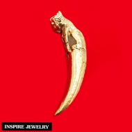 Inspire Jewelry  เขี้ยวเสือ ทองเหลือง ขนาด 1 x 5 CM เครื่องรางป้องกันศาสตราวุธต่าง ๆ