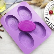 4 Hole Oval Olive Tree Paradise Tree Handmade Soap Mold Tree Mold