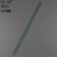 2 PCS Kit New 36LED 47cm LED strip for LG 43LF5400 43LF5900 MAK63207801 G1GAN01-0794A G1GAN01-0793A 