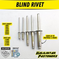 SS304 Stainless Steel Blind Rivet | 3.2mm 4.0mm 4.8mm 6.4mm | Heavy Duty Outdoor & Industrial Use