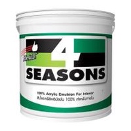 สีน้ำทาภายใน TOA 4 SEASONS สีขาว #A1000 ด้าน 5 แกลลอน (14985)