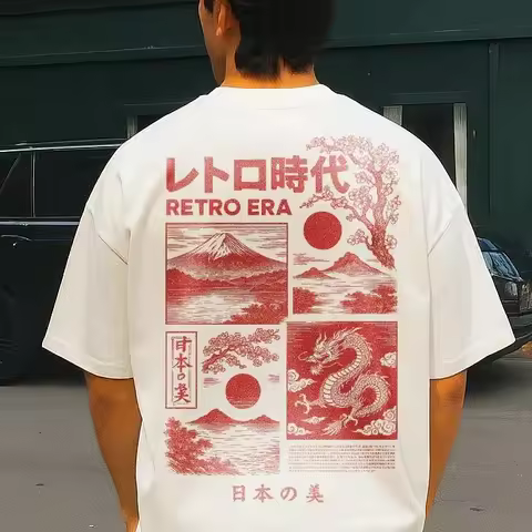 Aesthetic Oversized Japanese T-Shirt Japanese Sakura Tshirt Vintage Japan Tshirt Kanji Tshirt Japane