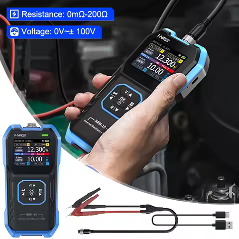 FNIRSI HRM-10 Voltage Internal Resistance Battery Tester 18650 High-precision Digital Car Battery Te